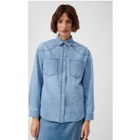 s.Oliver Langarmbluse Bluse Denimshirt
