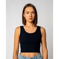 GORG Crop-Top Damen Geripptes Cropped Top aus Bio-Baumwolle & TENCEL Modal