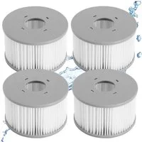 BlingBin Pool-Filterkartusche 4/8 Stück Ersatzfilter für MSPA Whirlpoal, Wasserfilter-Kartusche, Zubehör für Mspa-Schwimmbadfilterkartusche AB2020, Filterkartuschen für Aufblasbare Pools - Wasserfilter Modell ab 2020