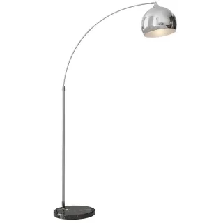 Homcom Stehlampe, Silber, Metall, 30x180x115 cm, Lampen & Leuchten, Innenbeleuchtung, Stehlampen, Stehlampen