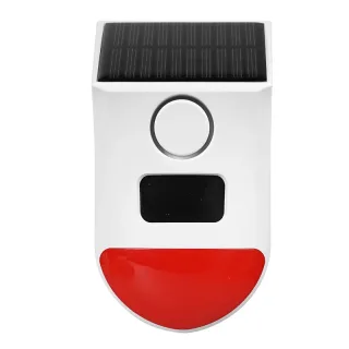 MOES Tuya Smart Outdoor Siren Alarm 120dB Solar Powered WiFi Siren with Remote PIR Sensor IP65 Waterproof Works with Ale