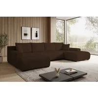 storez24 Ecksofa Ellen U, mit Bettkasten und Schlaffunktion, Cordstoff, U-Form, bequem