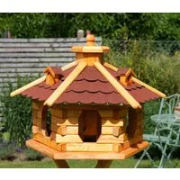 DSH DEKO SHOP HANNUSCH Vogelhaus V 16 L-XXL wahlweise mit Ständer, Solarbeleuchtung in versch. Farben