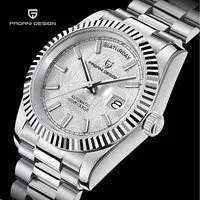 Pagani Design Automatikuhr Pagani Automatik Armbanduhr DayDate Herren Uhr Edelstahl Day Date