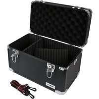HMF Werkzeugkoffer robuste Alu Transportkiste, Aufbewahrungskoffer, Kamerakoffer mit individueller Facheinteilung 40x27,5x23,5 cm, schwarz