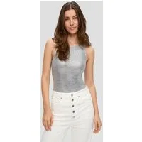 QS Shirtbody T-Shirt Body Body im Metallic-Look