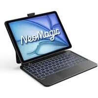 Inateck Magnetische Tastatur Hülle für iPad Air 11‘‘ M4/M3/M2,Magic Keyboard iPad-Tastatur (Großes Trackpad,LED Anzeige,7 Farben Hinterleuchtet,mit Stifthalter)