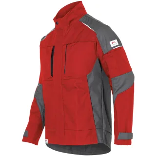 KÜBLER ACTIVIQ cotton+ Jacke mittelrot/anthrazit 3XL - 1250 3421-5597-3XL