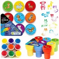Festivalartikel Stempel 9 Stempel Tiere Kidea für Kinder Basteln Malen DEKO DERFORM