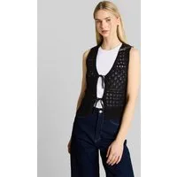 TOM TAILOR Denim Cardigan Pullover & Strickjacken Strickwesten mit Lochmuster
