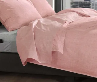 ZO HOME Bettlaken "Lino" Laken aus 100% Baumwolle, Linen-look Print, Betttuch ab 90x200