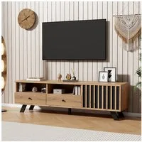 OKWISH Lowboard 150cm breit (Fernsehschrank, TV-Board, 1 St., mit 2 Schubladen, 1 Tür, 150*38*44cm), für 60-Zoll-Fernseher