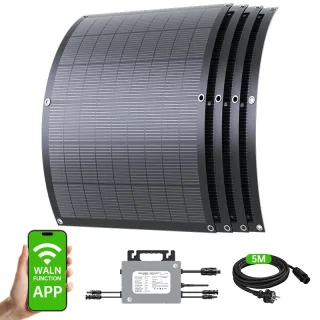 [EU Direct] LIONHEE LS-PV800Mi Plug-and-Play 800W Flexible Solar Kit, 4 x 200W Panels + 800W Micro Inverter with Wifi Sm