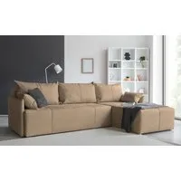 COLLECTION AB Ecksofa CAB L-Form, B: 263 cm, Bettfunktion, Bettkasten & 2 Zierkissen, Federkern