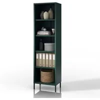 Jan Nowak Sideboard MARIO Bücherregal Schmal Metall Stahl 50x180x35cm 4 Regale Sparkling (Stahl 0,6mm, 4 Regale 40kg, 25mm Raster, Wandbefestigung möglich), Brilliance Beine regulierbar Wohnzimmer Büro