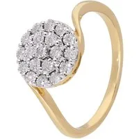 Glizz Goldring Damenmit Diamanten Gold 333/8K