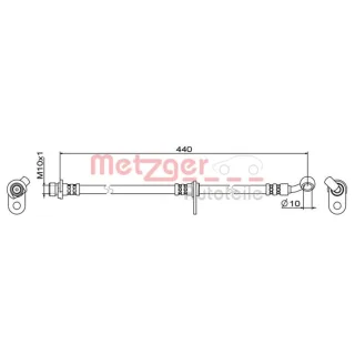 Metzger Bremsschlauch vorne links Honda CR-V RM