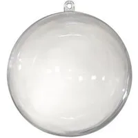 Möbius Creativ Weihnachtsbaumkugel KUNSTSTOFF-KUGEL teilbar, transparent ca. 100mm/10cm. 1 Stück.