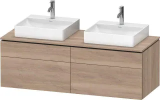 Duravit L-Cube Konsolen-Waschtischunterbau wandhängend 1420x550x482 Az 2 Ei mr Mt LC4872B55550000