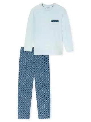 Schiesser Herren Pyjama ComfortSchlafanzug, Pyjama Set, Nachtwäsche