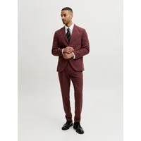 Jack & Jones Anzug JPRFRANCO Extra schmal, pflegeleicht, stilvoll mit fallendem Revers Materialmix aus Polyester, Viskose und Elasthan