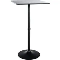 CLP Bartisch Stehtisch eckig (1er), mit Holz-Tischplatte & Metall-Gestell