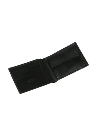 s.Oliver Red Label - Faltbares Lederportemonnaie schwarz - Gr. - ONE SIZE