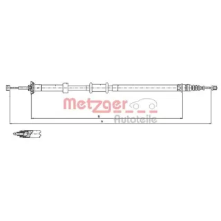 Metzger Handbremsseil hinten rechts Fiat 500 Panda