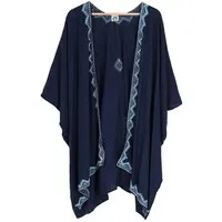 Guru-Shop Kimono Kurzer bestickter Sommer Kimono, Kaftan,.., alternative Bekleidung
