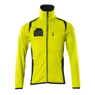MASCOT Herren Fleecepullover mit Reißverschluss ACCELERATE SAFE Hi-vis Gelb / Schwarzblau S - 19403-316-17010-S