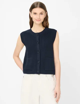 Brax Damen Strickpullover Style ELISA navy, dunkelblau, Gr. 36