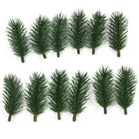 Kunstzweig Künstliches Tannenstreu, 12x Tannenspitzen 7,6cm. Tannenzweige, Triebe, Floratexx GmbH, Höhe 7.60 cm