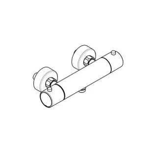 Kludi OBJEKTA THERM Thermostat-Brausearmatur o.Brausegarnitur Stainless brushed nicke, 35200N538 35200N538