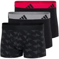 adidas Sportswear Trunk Active Flex Cotton (3er Pack) elastischer Logo-Bund, ohne Eingriff, Single Jersey-Qualität
