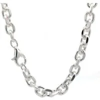 HOPLO Silberkette Ankerkette diamantiert Länge 55cm - Breite 5,0mm - 925 Silber, Made in Germany