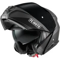 FC-Moto Motorradhelm G-362S Klapphelm, vorbereitet für Pinlockscheibe,herausnehmbares Innenfutter,integr