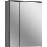 welltime Badezimmerspiegelschrank LUCCA, Breite 60cm, 3 Spiegeltüren, 9 Fächer, 6 Fachböden Badmöbel, Badschrank, Schrank, Wandschrank, Bad, Badezimmer