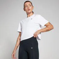 MP Damen Basics Locker sitzendes Kurzarm-Crop-T-Shirt – Weiß - XXS