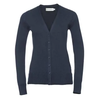 Russell Collection - Strickjacke V-Ausschnitt für Damen (Dunkelblau)