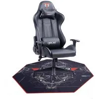 Hyrican Gaming-Stuhl Striker Gaming-Stuhl "Copilot" Gamingstuhl + Stuhlunterlage (Set), Bodenschutzmatte 1100x1100x2mm