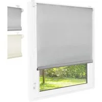 Seitenzugrollo Rollo Blackout grau 55x220, Foxx