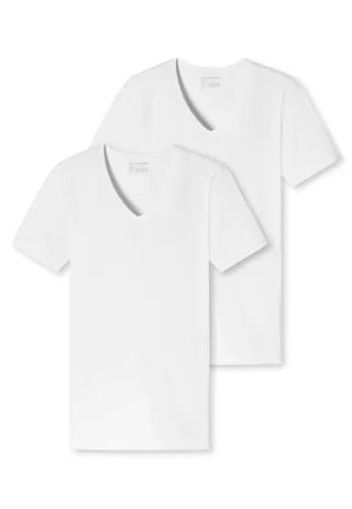 SCHIESSER - 2PACK T-shirt weiss - Gr. - 4