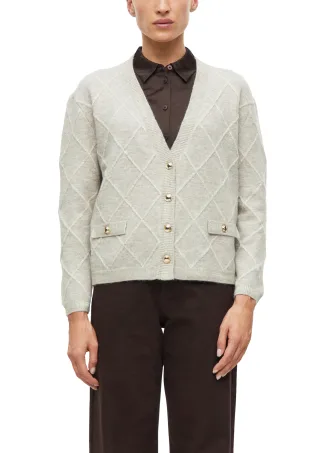 s.Oliver BLACK LABEL - Strickjacke beige - Gr. - 34