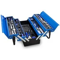 Bituxx Werkzeugkoffer Metall Werkzeugkiste bestückt 85tlg (85 St., MS-19125)