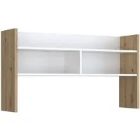 FORTE Schreibtischaufsatz in Artisan Eiche/ Weiß - 109,6x60x25,8 (BxHxT)