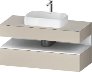 Duravit Qatego Konsolenwaschtischunterbau wandhängend Taupe Supermatt 1200x550x600 mm - QA4732018830 QA4732018830010