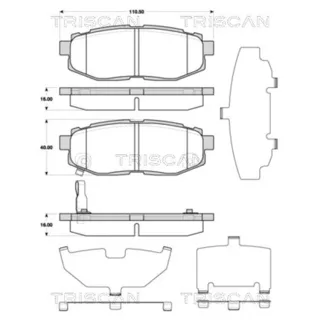 Triscan Bremsbel?ge hinten Subaru Brz Forester Legacy Outback Tribeca