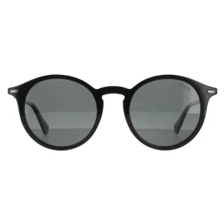 Polaroid Rund Unisex Schwarz Grau Polarisiert