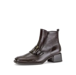 pius gabor - sportliche Stiefeletten Glattleder braun braun - Gr. - 6 UK