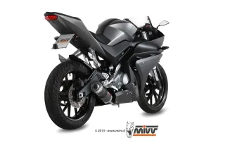 Komplettanlage Sport Auspuff MIVV GP Carbon Yamaha YZF-R125 Bj.2014-2018 EURO-3/EURO-4 RE11/RE29 ABE